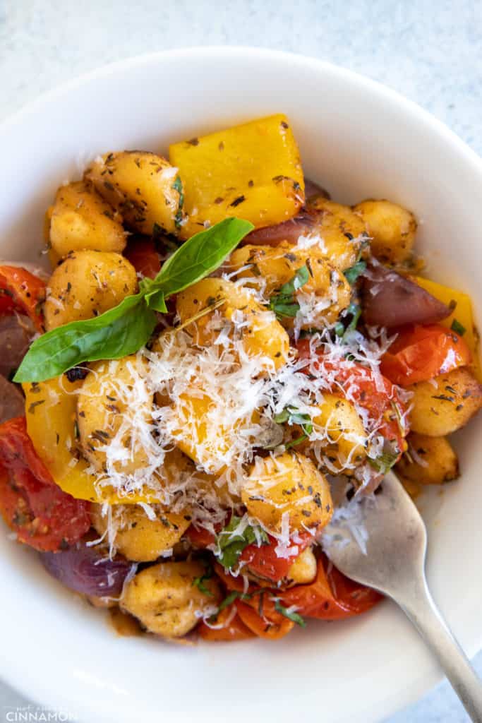 Crispy Sheet Pan Gnocchi with Roasted Vegetables