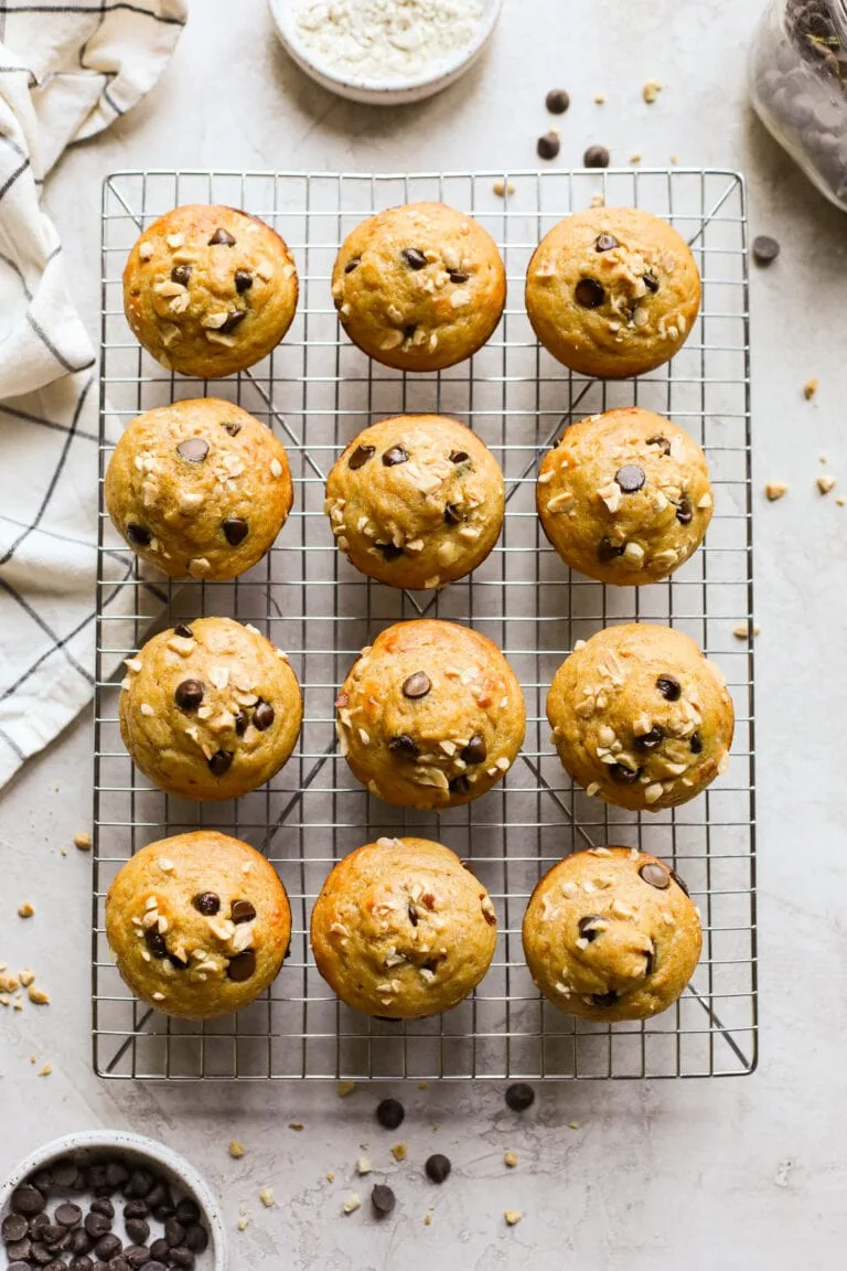Protein Muffins with Peanut Butter and Chocolate Chips