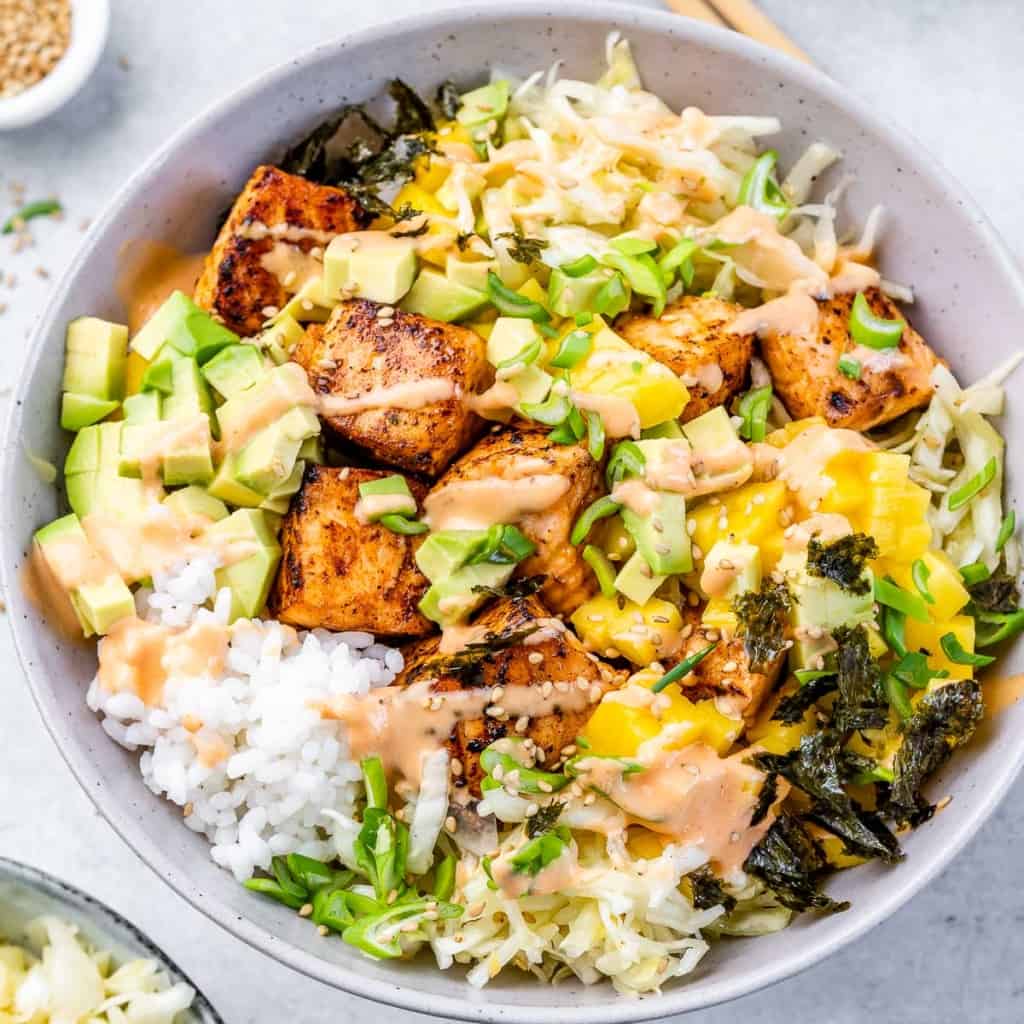 Spicy Salmon Maki Bowl