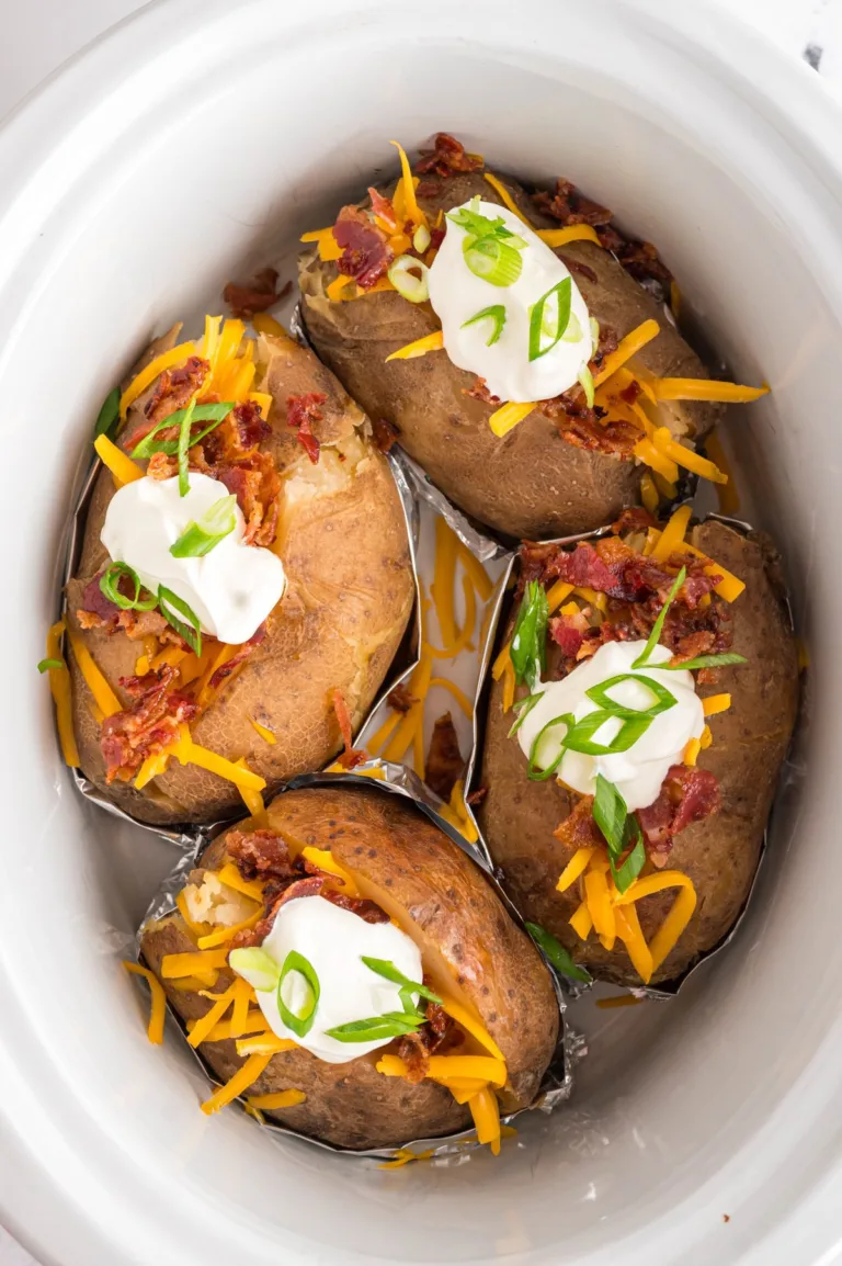 Easy Slow Cooker Baked Potatoes
