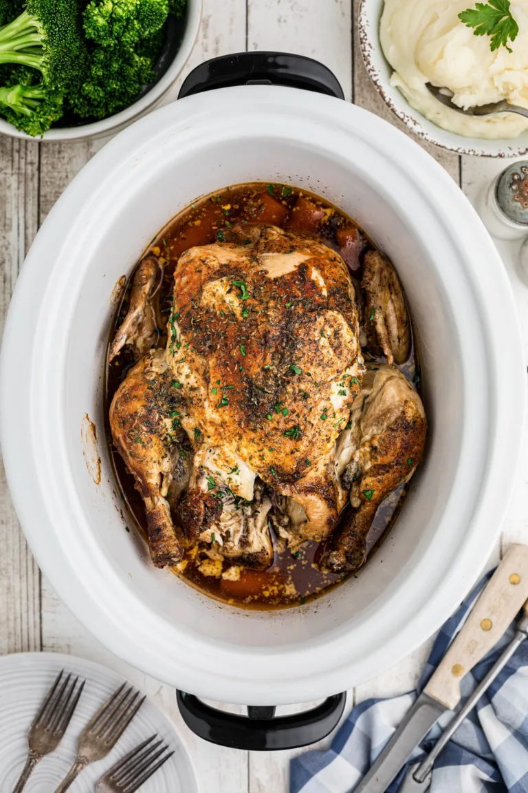 Slow Cooker Whole Chicken with Mayo