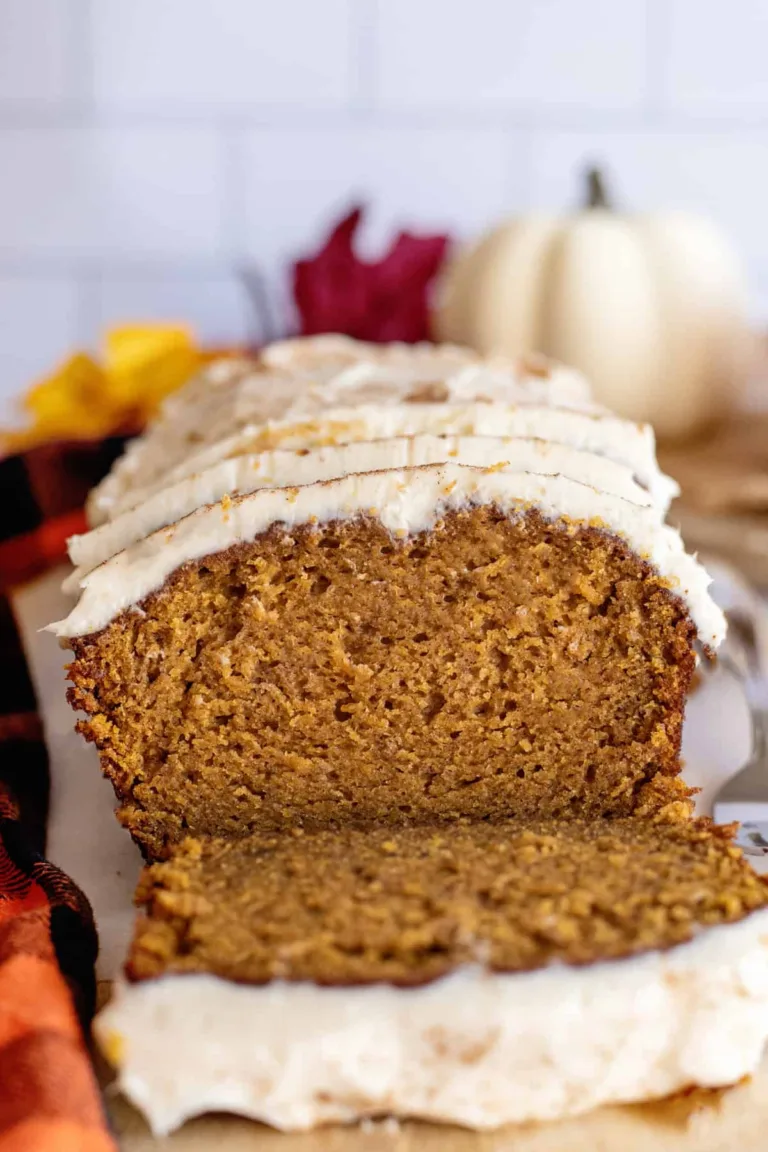 Pumpkin Bread with Cream Cheese Frosting