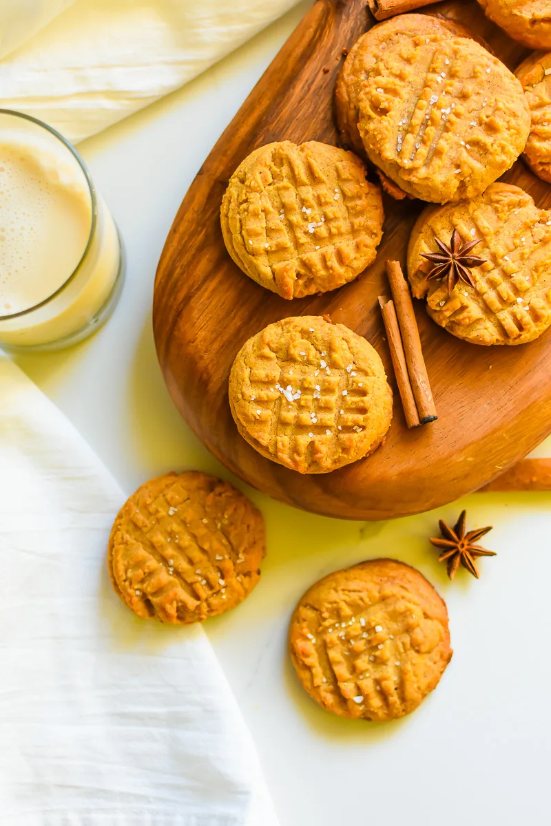 Salted Peanut Butter Cookies with Chai Spices