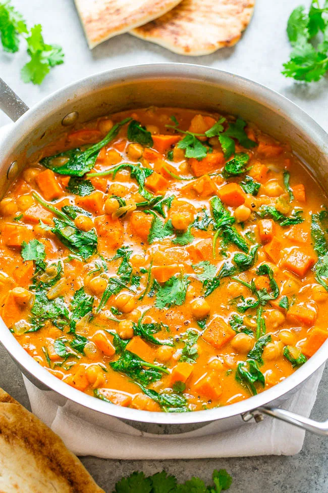 Sweet Potato and Chickpea Coconut Curry