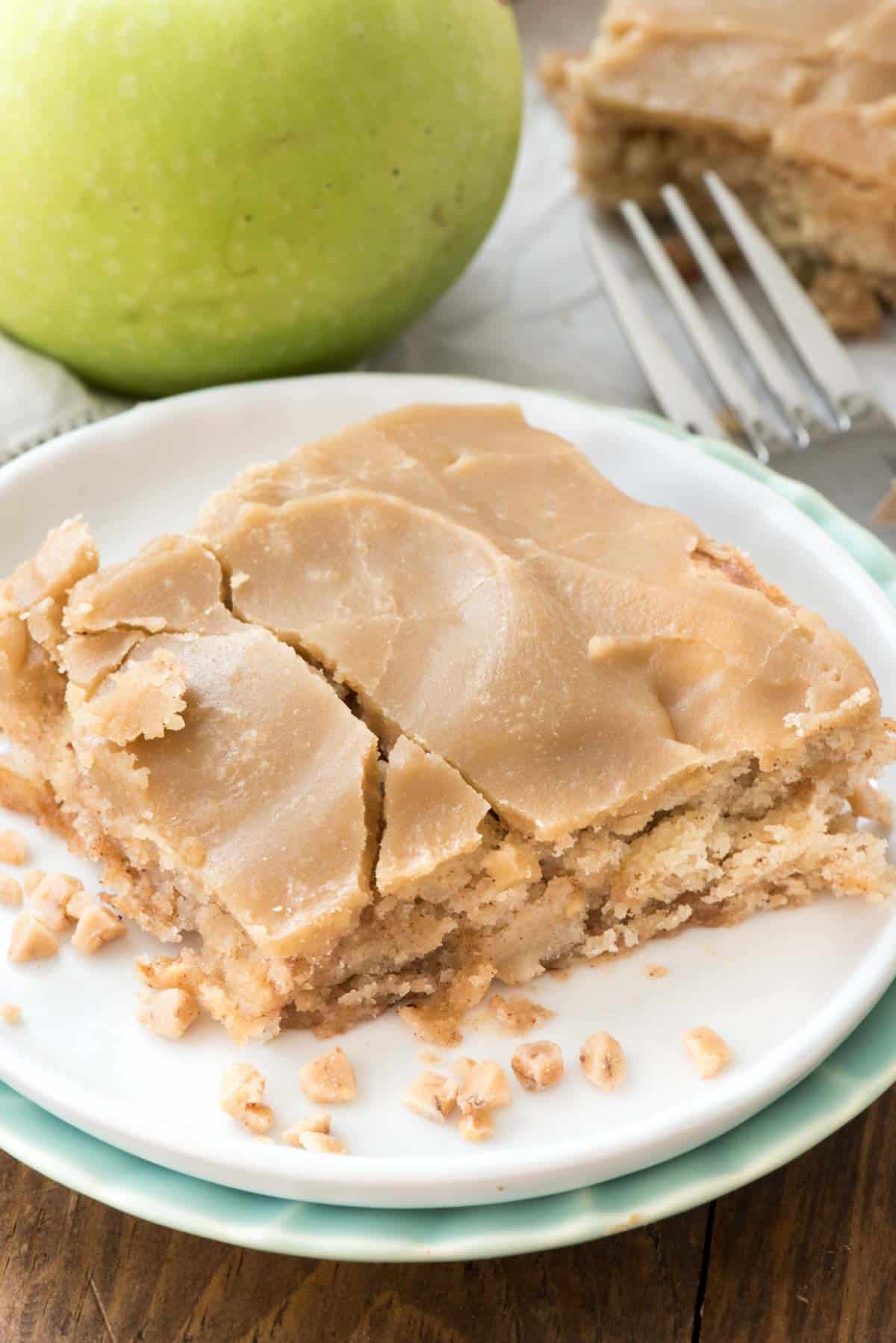 Apple Toffee Bars with Brown Sugar Frosting