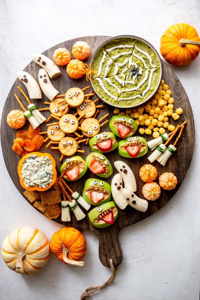 Healthy Halloween Snack Board