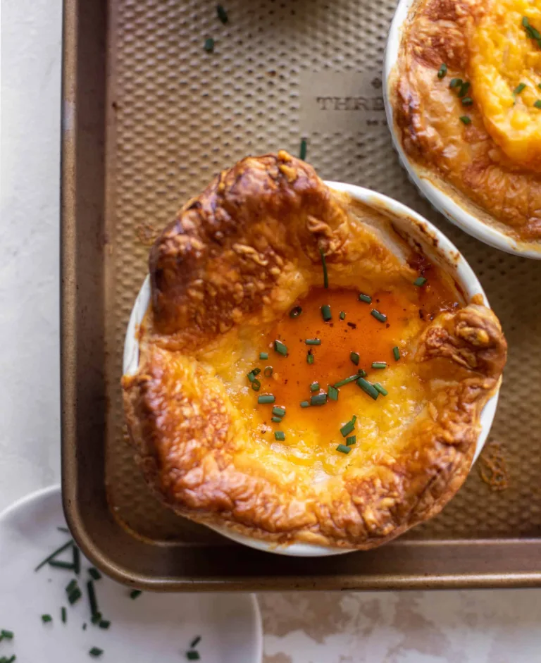 Tomato Soup Pot Pies with Cheddar Puff Pastry.