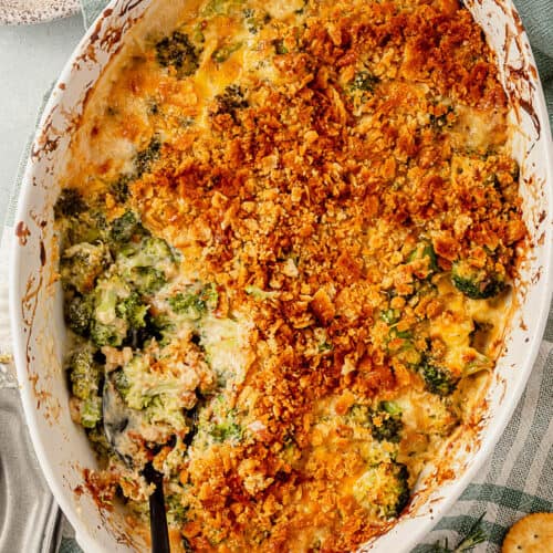 Homemade Broccoli Casserole with Ritz Topping