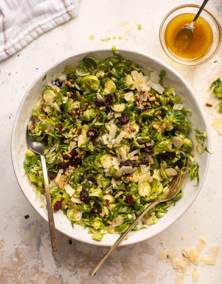 Spiced Maple Brussels Sprouts Salad.