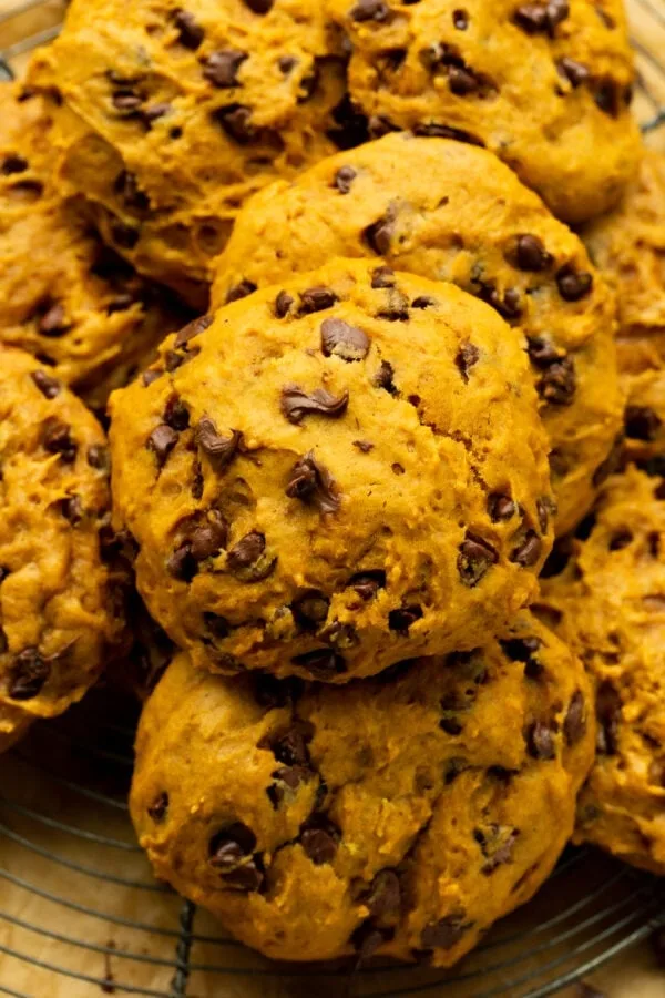 The BEST Pumpkin Chocolate Chip Cookies + Video