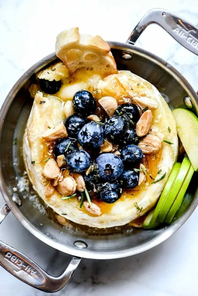 Baked Brie with Blueberries and Lemon Marmalade