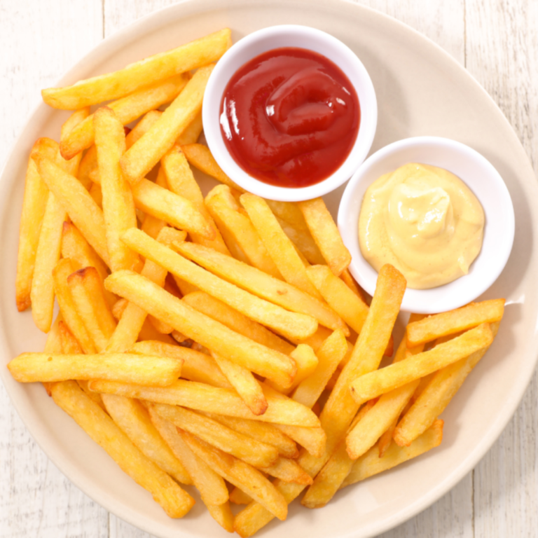 Air Fryer Frozen French Fries In Rotating Basket