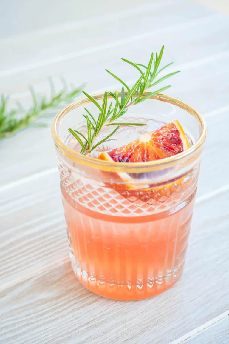 Blood Orange Cocktail with Vodka and Rosemary