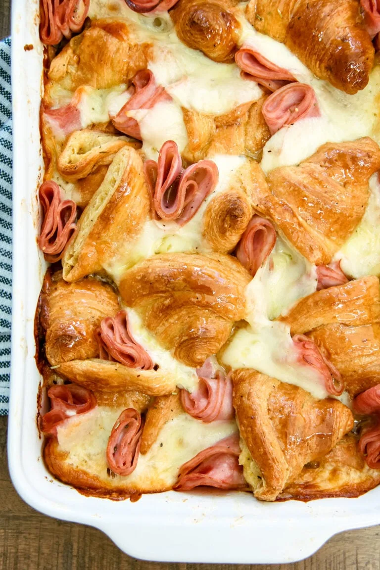 Ham and Cheese Croissant Breakfast Bake Recipe