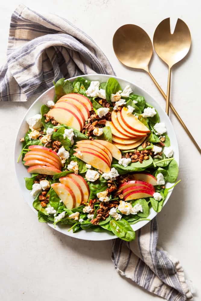Spinach Apple Pecan Salad