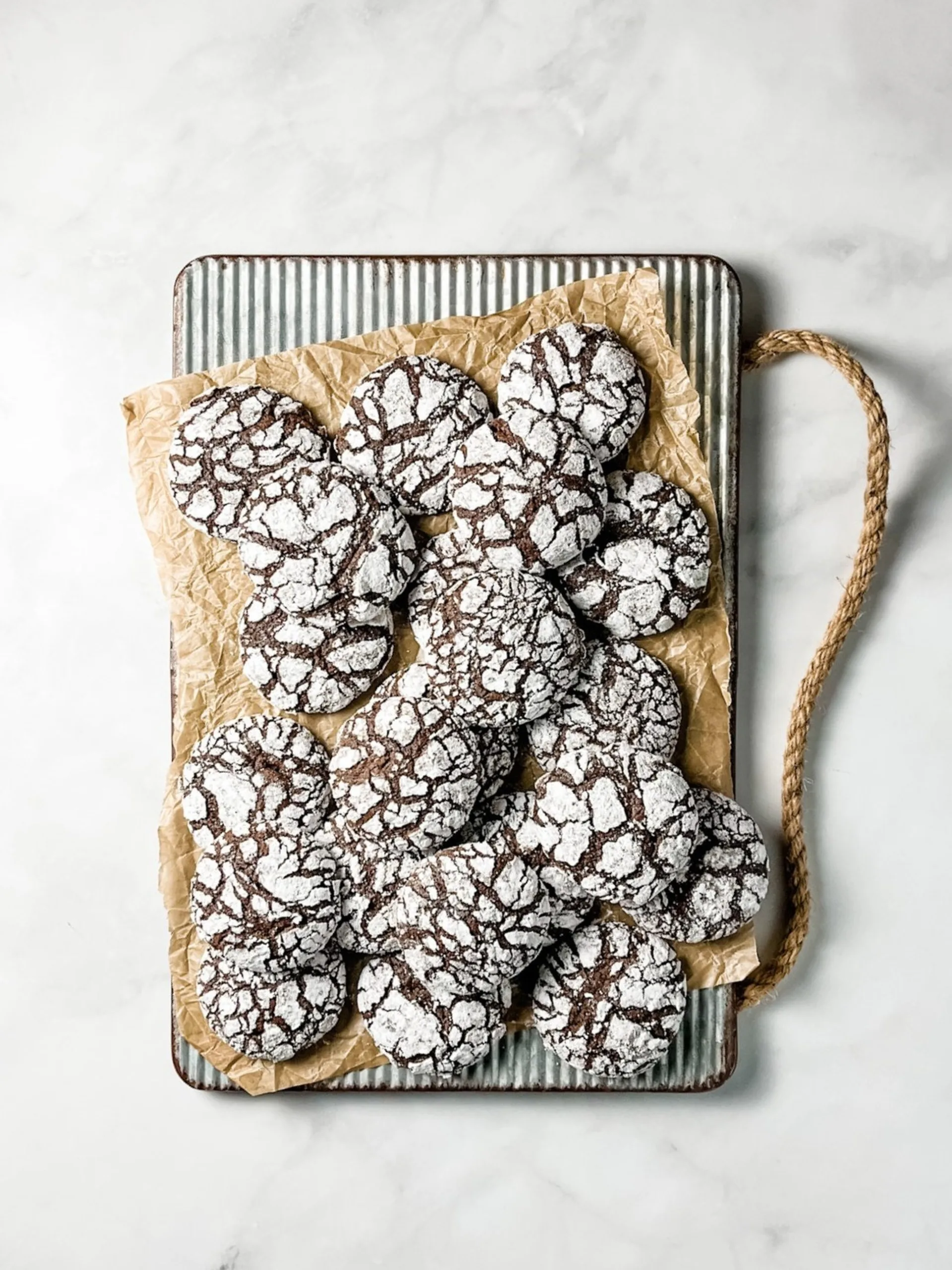 Chocolate Crinkle Cookies with Cake Mix