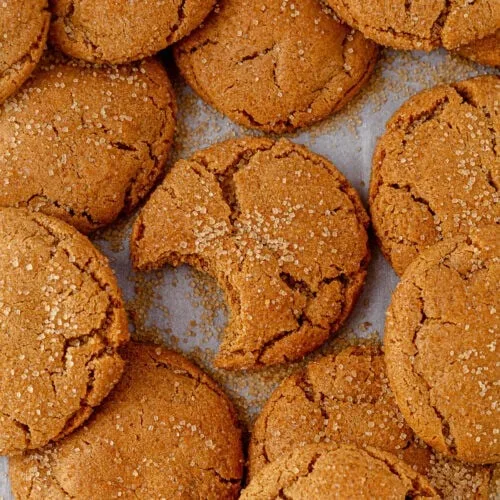 Chewy Molasses Ginger Cookies