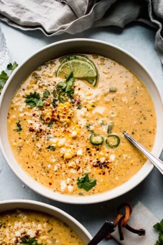 Creamy Mexican Street Corn Soup Recipe