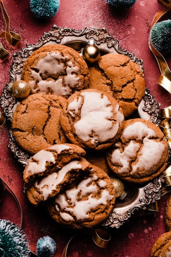 chewy brown butter molasses cookies