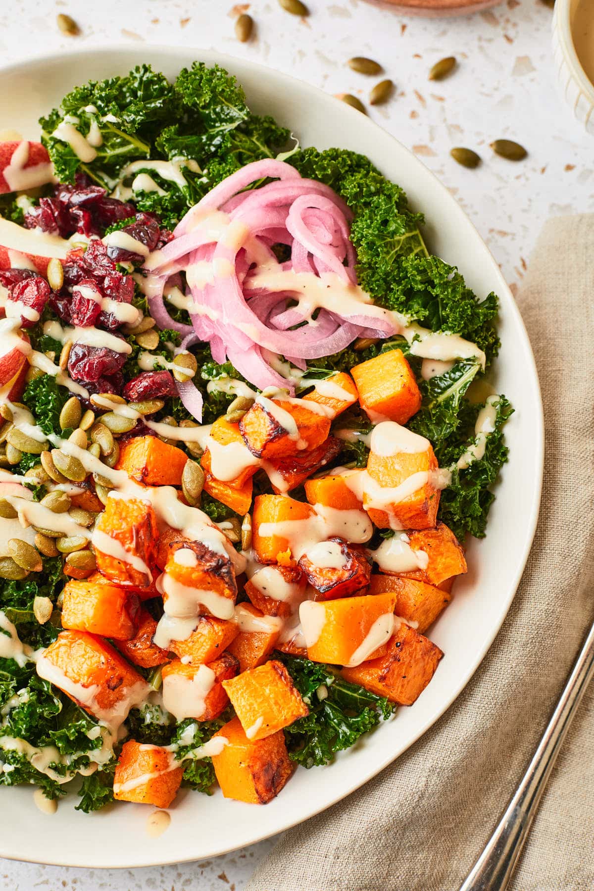 Butternut Squash and Kale Salad