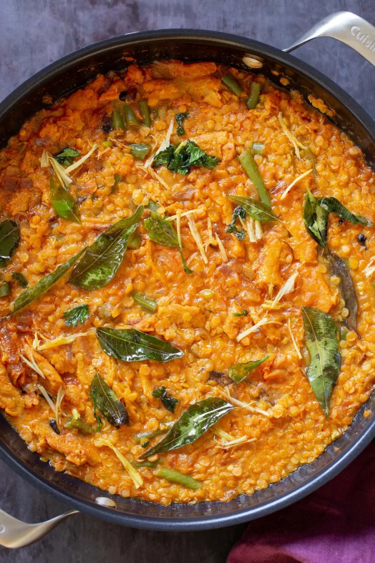 Vegan Dalcha – South Indian Lentil Meat stew