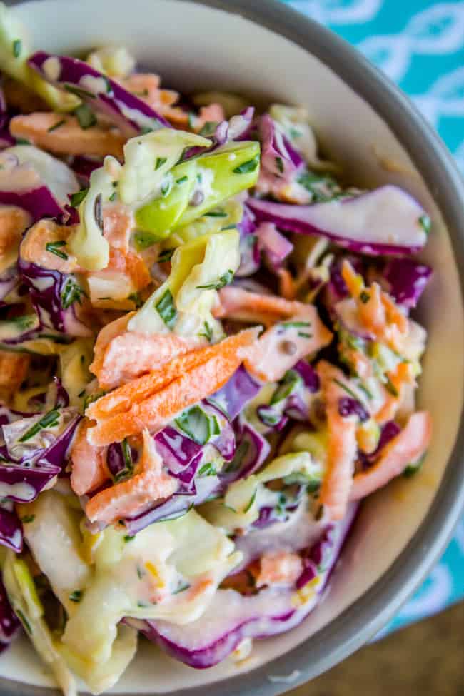 Fresh Coleslaw (with Lemon and Herbs!)