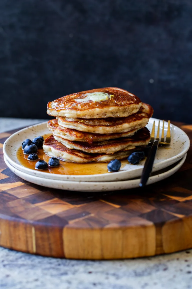 Gluten-Free Lemon Blueberry Pancakes (grain-free, vegan, 1 bowl)
