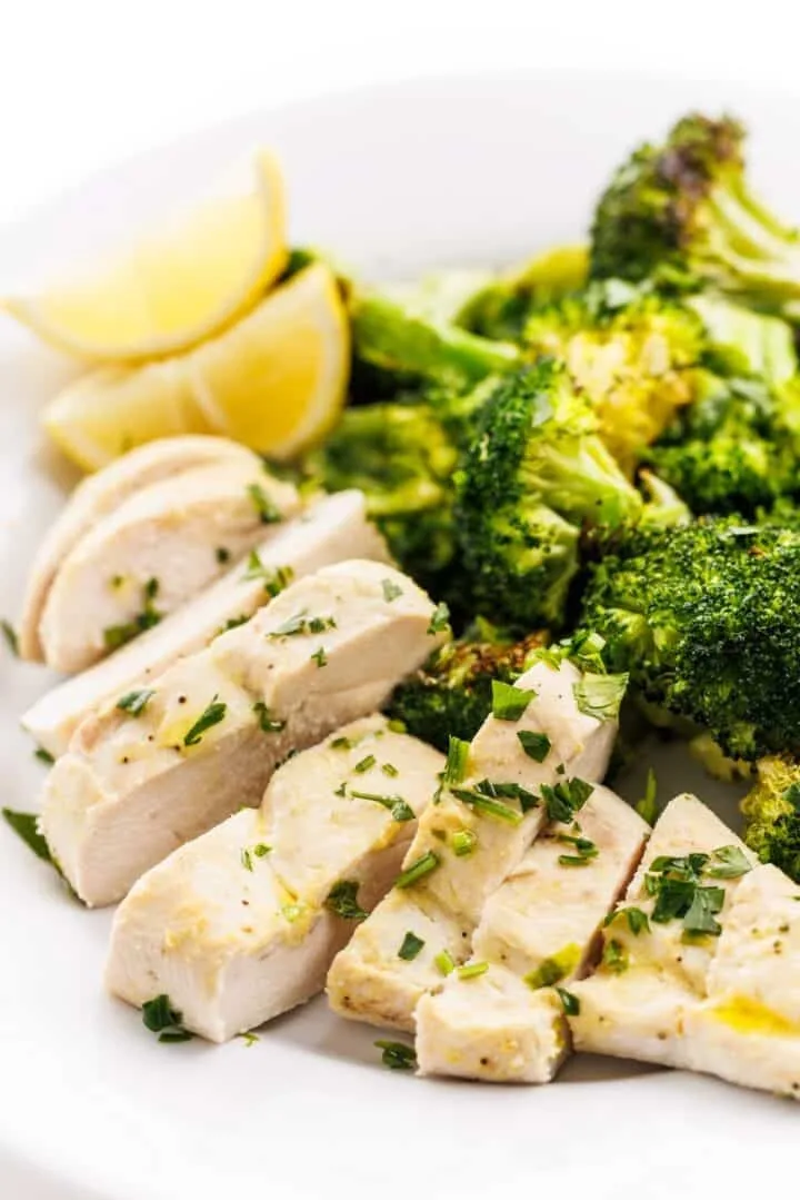 One Pan Roasted Chicken and Broccoli