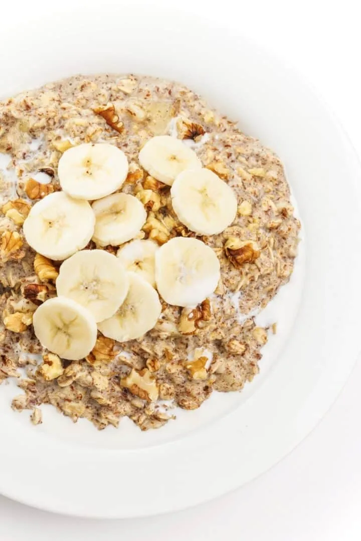 Quick Banana Oatmeal with Flax
