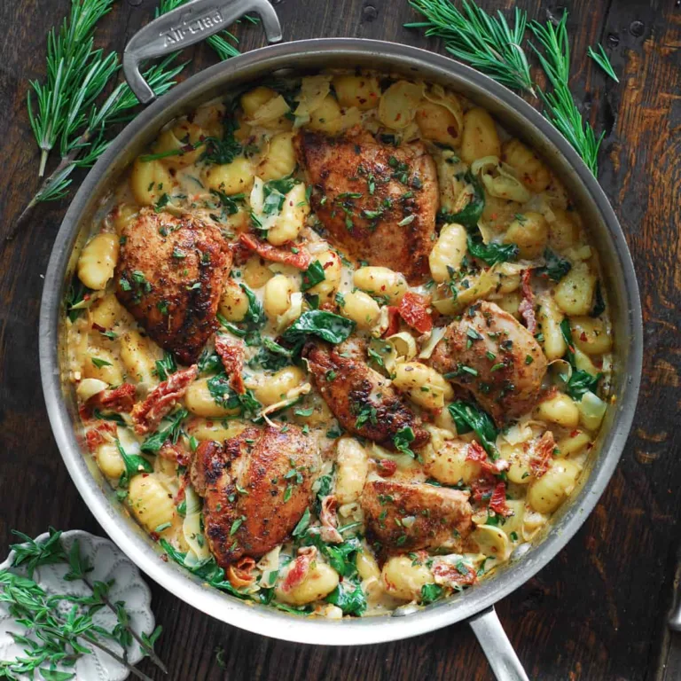 Creamy Chicken and Gnocchi with Tuscan Flavors