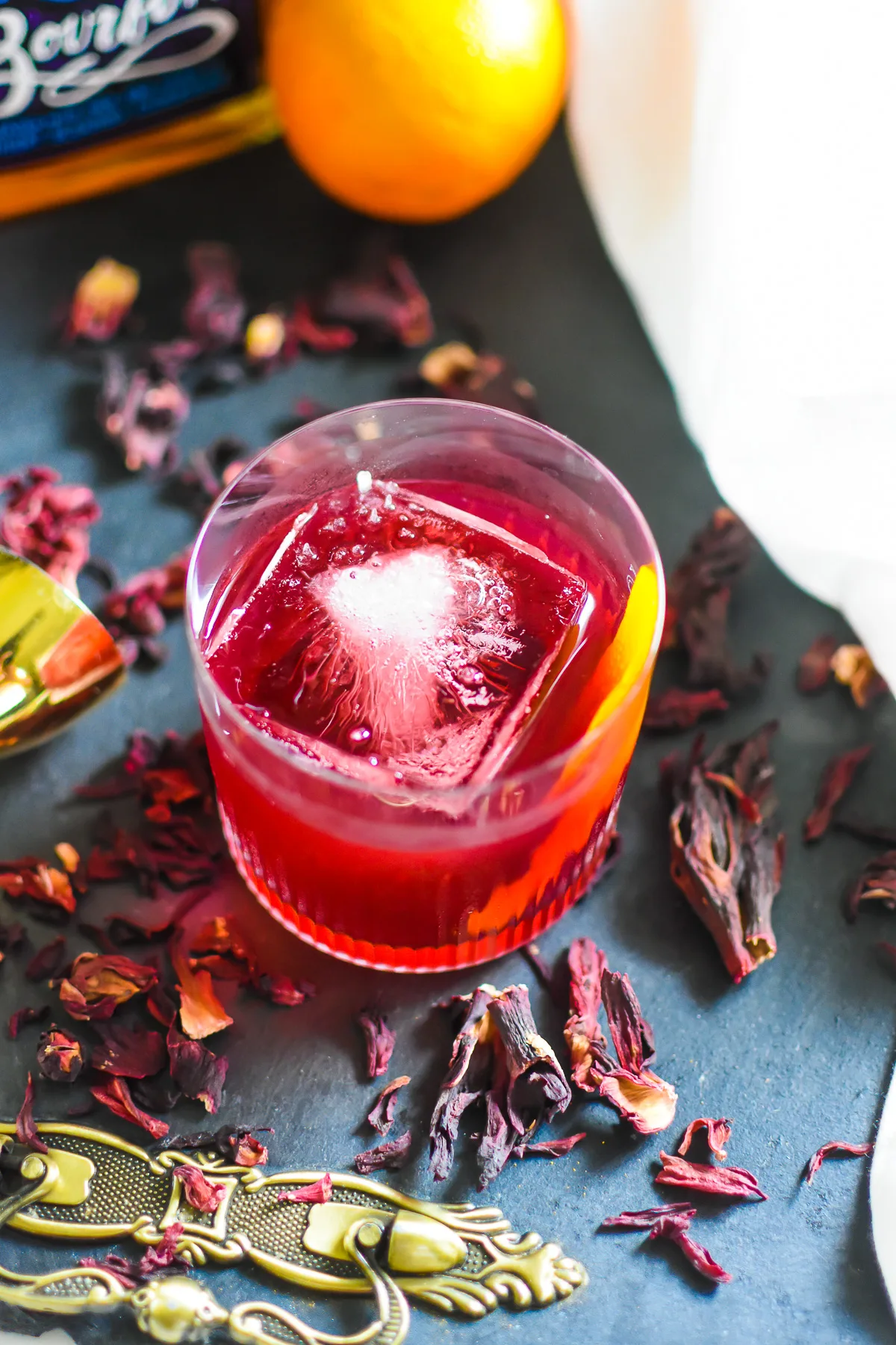 Hibiscus Old Fashioned Cocktail