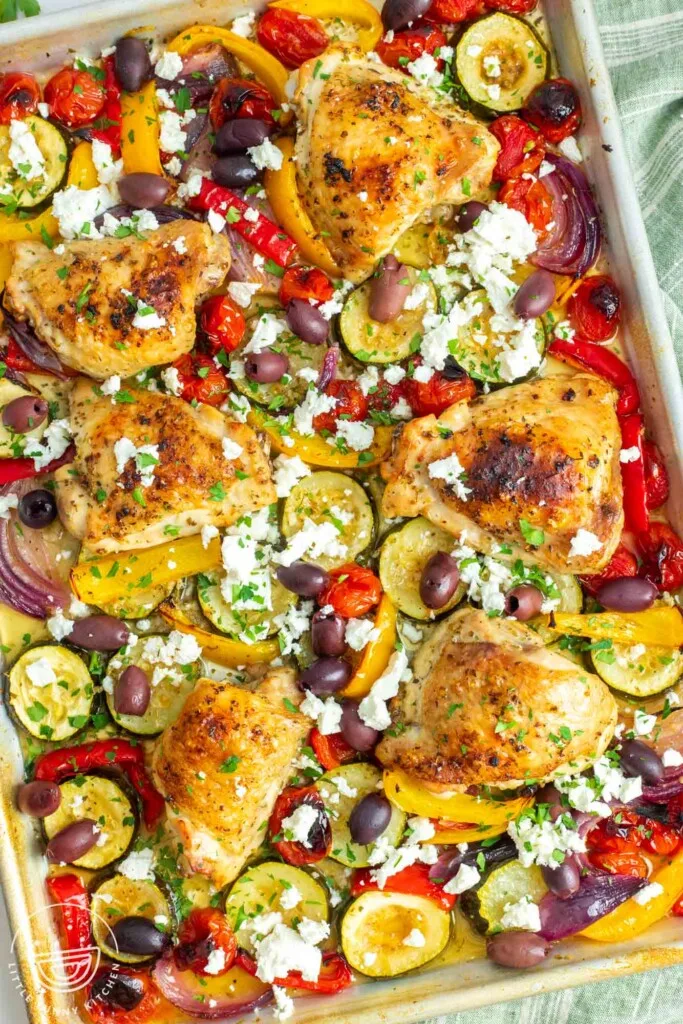 Greek Sheet Pan Chicken with Vegetables