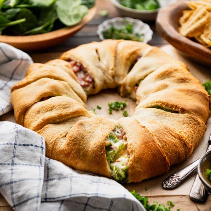 Ham and Cheese Crescent Rolls with Broccoli