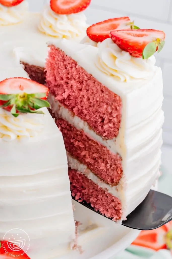 Strawberry Layer Cake With Cream Cheese Frosting