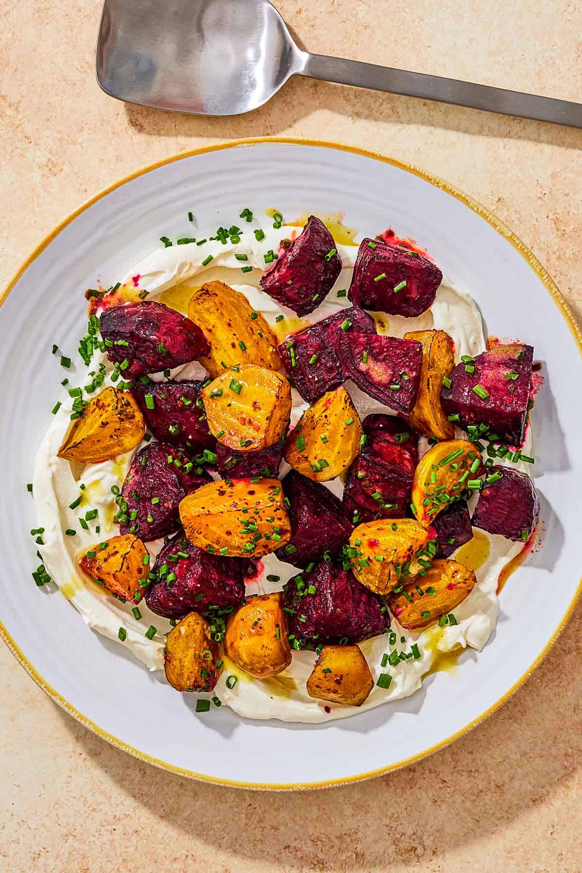 Roasted Beets with Labneh and Chives