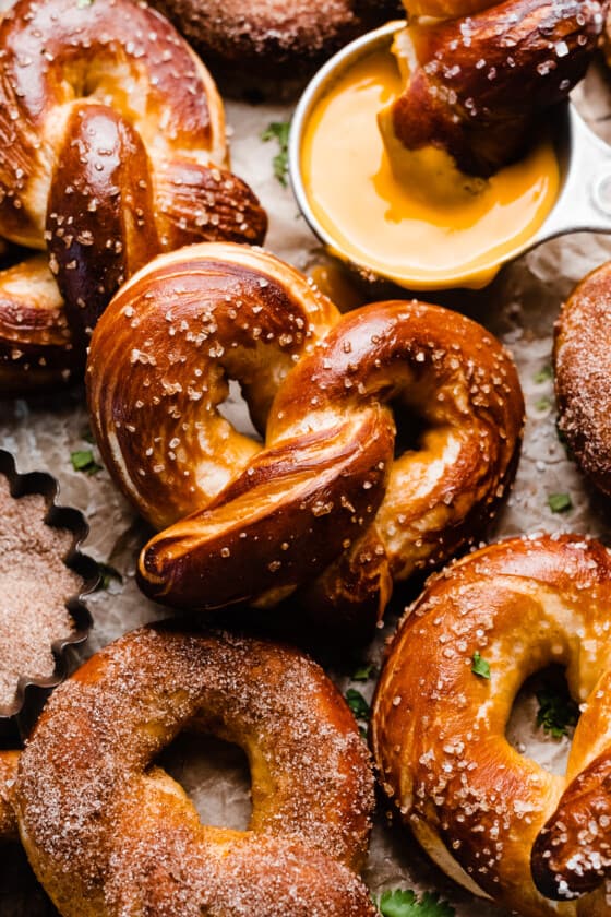 homemade soft pretzels (3 flavors!)
