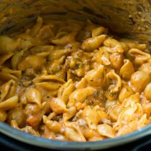 Instant Pot Creamy Shells and Beef