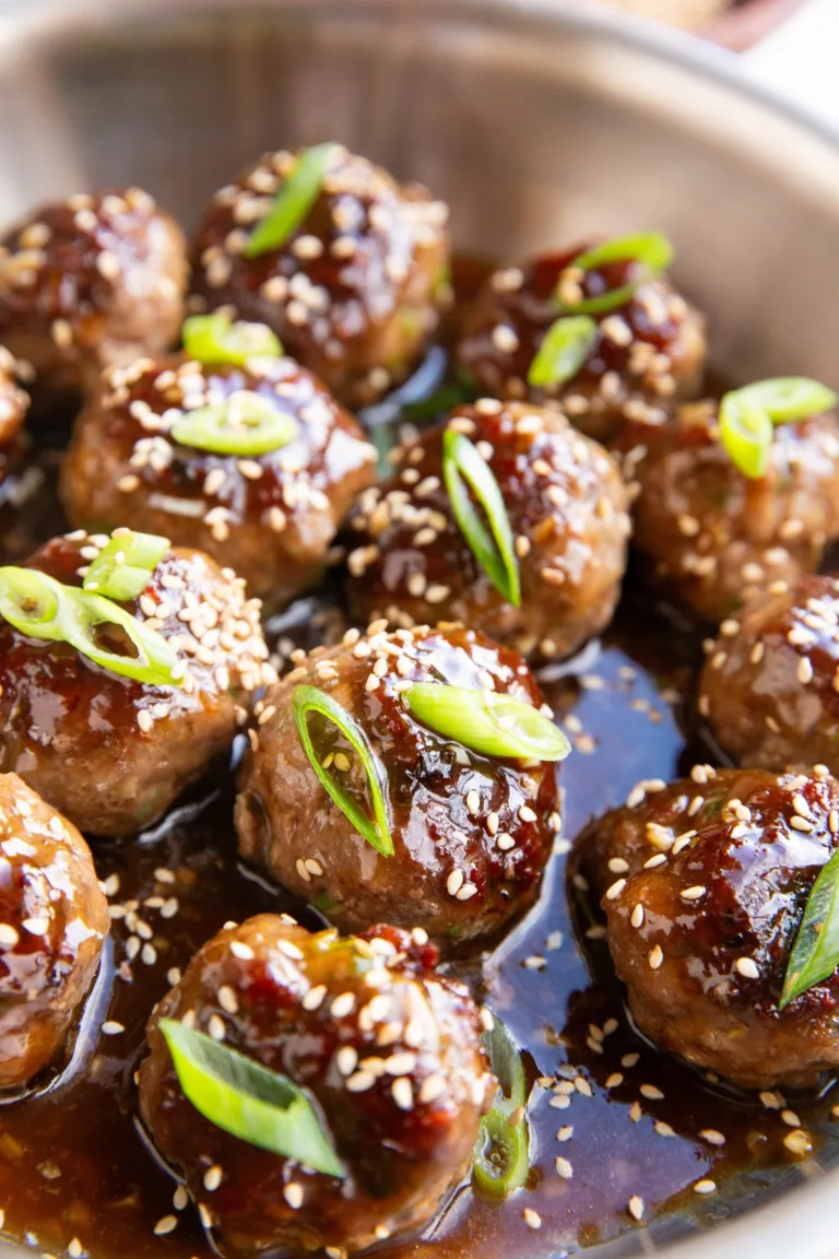 Sesame Garlic Meatballs