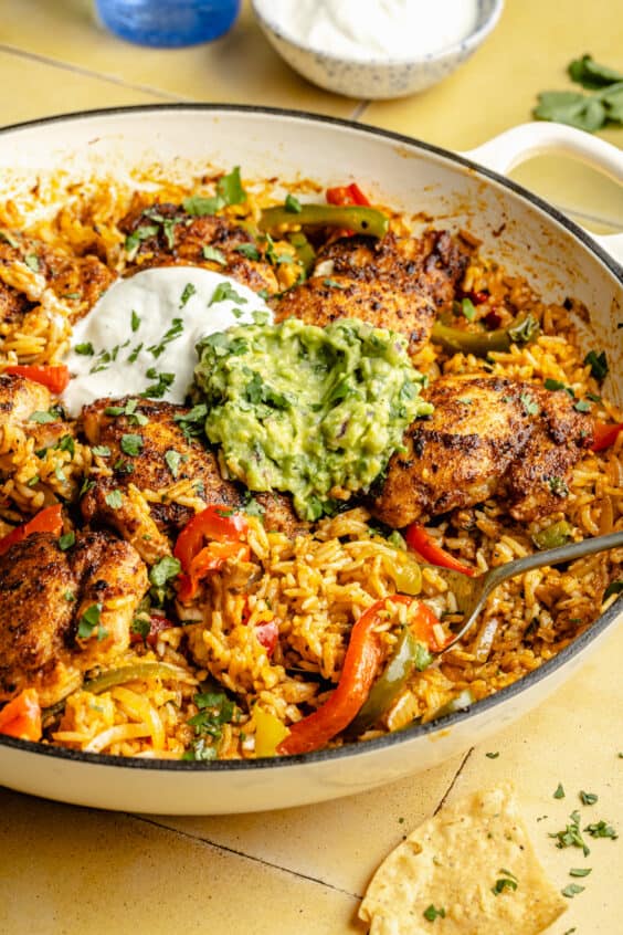 Chicken and Rice Taco Skillet