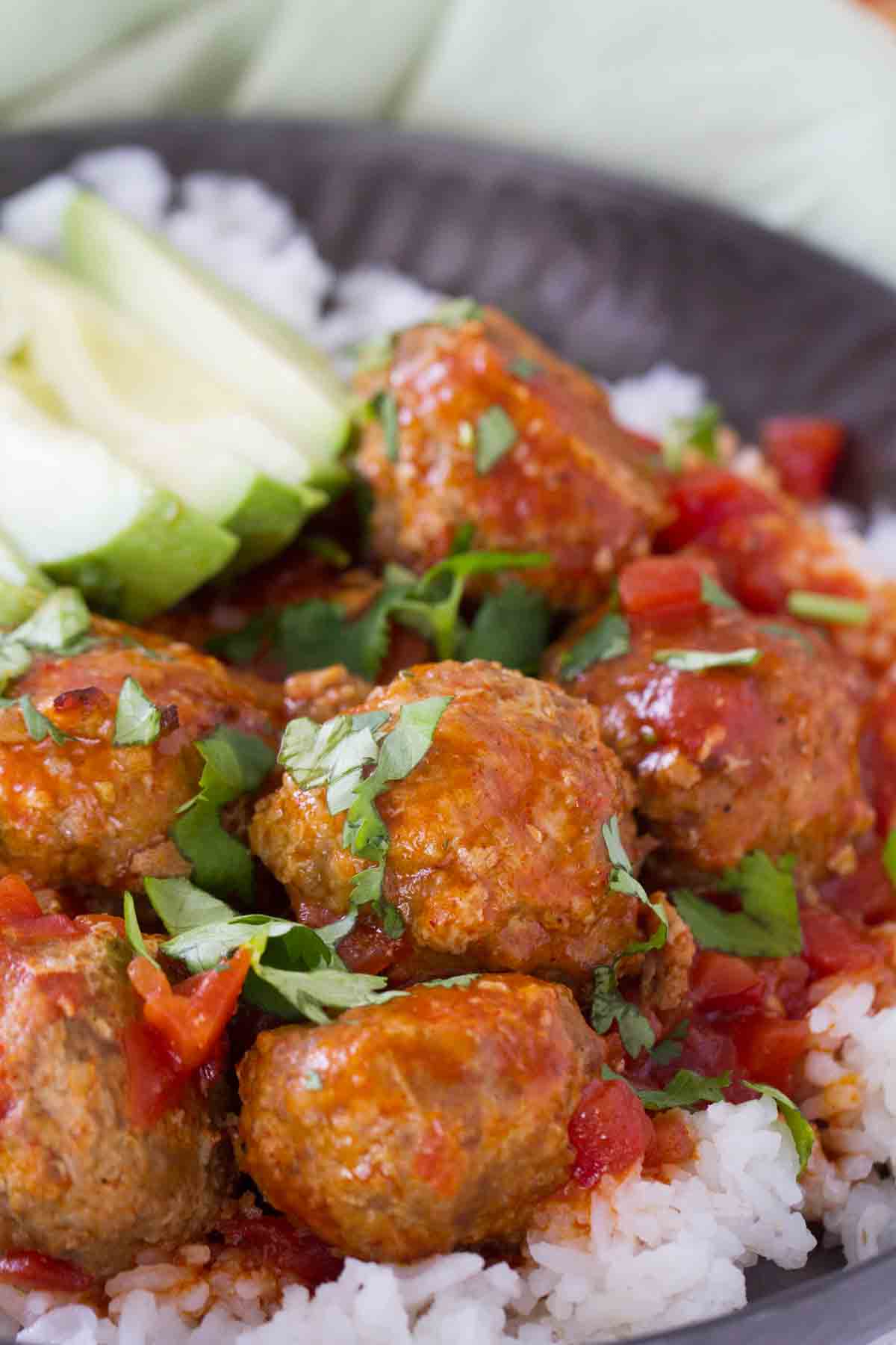 Slow Cooker Mexican Meatballs