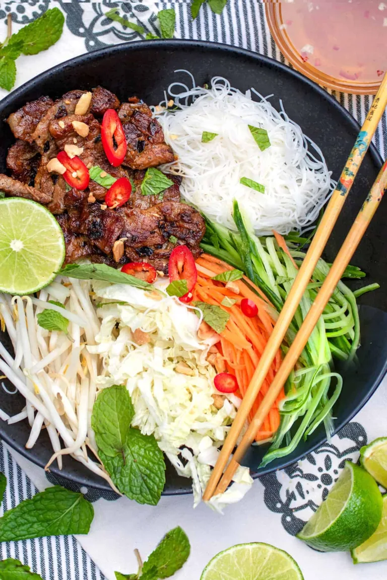 Vietnamese Noodle Salad with Caramelized Pork (Bun Thit Nuong)