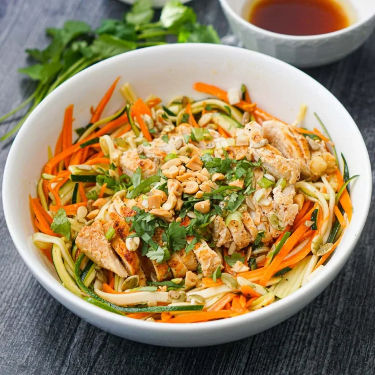 Low Carb Asian Zucchini Noodle Salad
