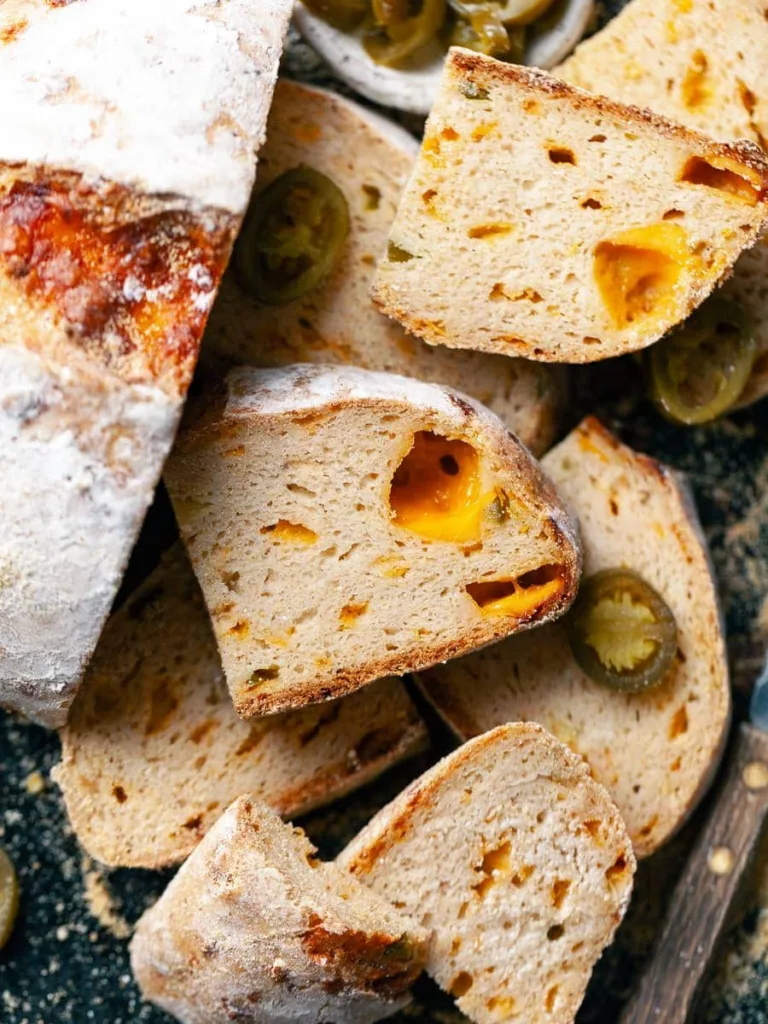 Gluten Free Jalapeño Cheddar Bread (Sourdough Discard Recipe)