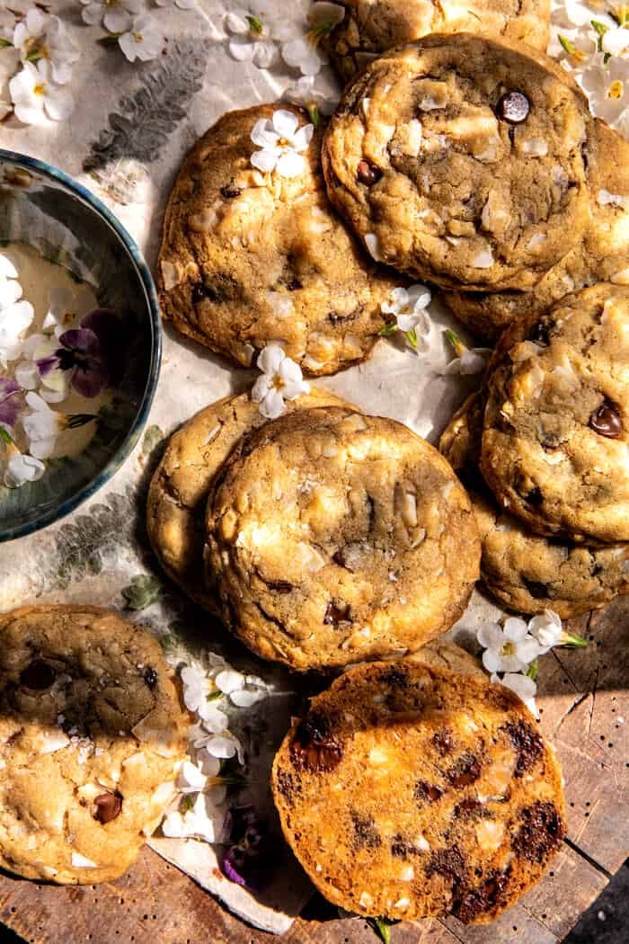 Coconut Brown Butter Chocolate Chip Cookies.