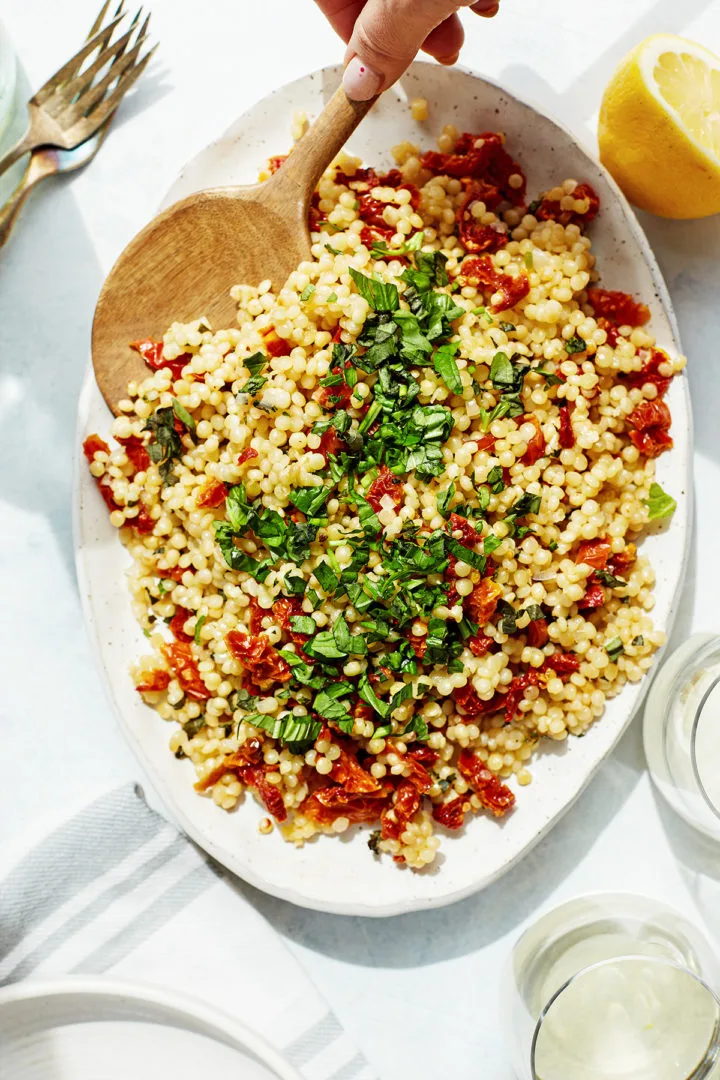 Pearl Couscous Salad with Sun-Dried Tomatoes