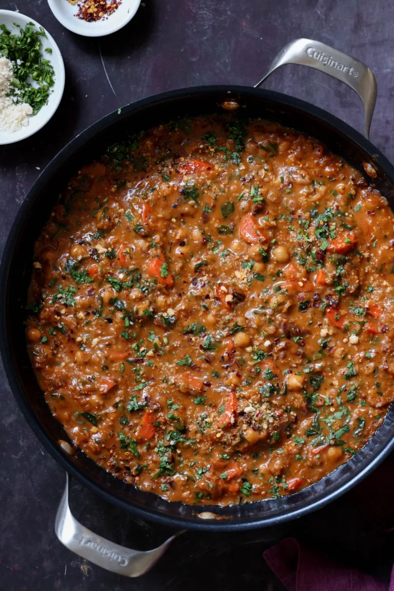 Herbed Red Lentil Chickpea Stew (1 pan, nut-free, soy-free, gluten-free)