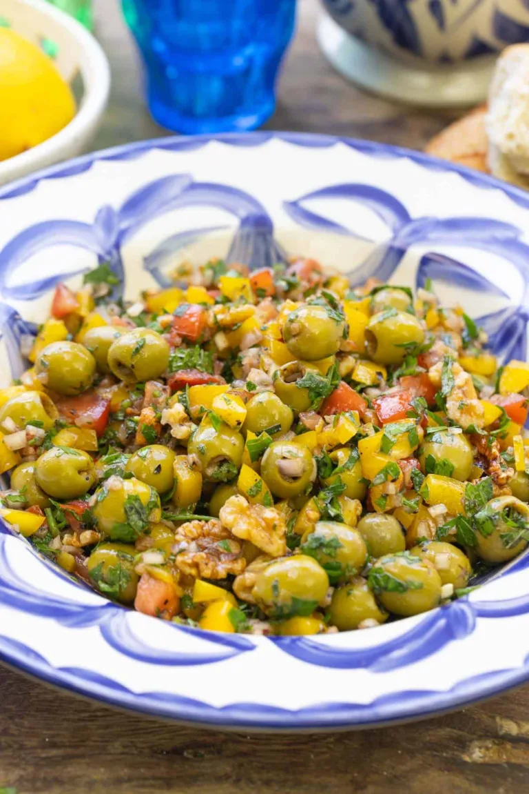 Olive Salad with Lemon-Pomegranate Dressing