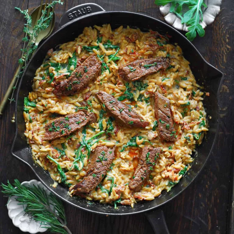Flank Steak with Creamy Orzo (30 Minutes, One-Pan)
