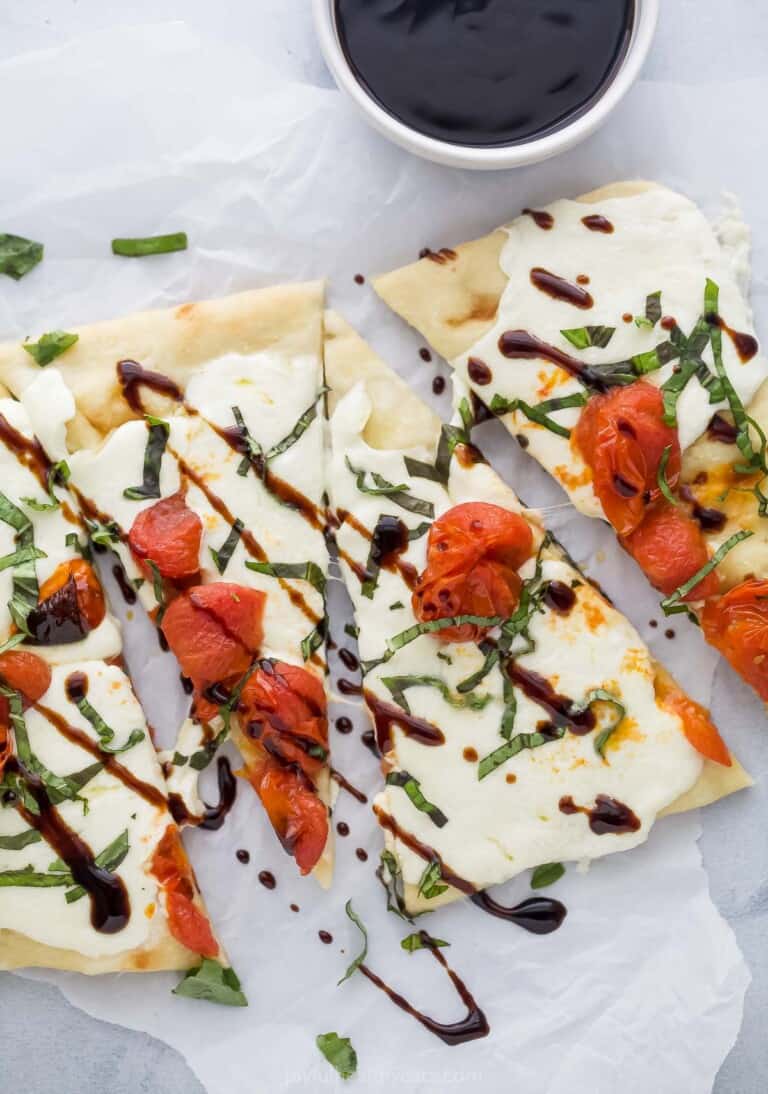 Caprese Pizza with Balsamic Reduction