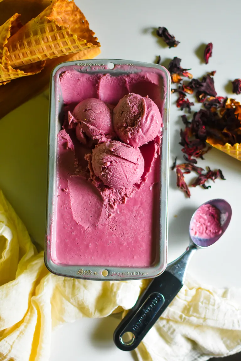 Easy Hibiscus Ice Cream (No-Churn Recipe)